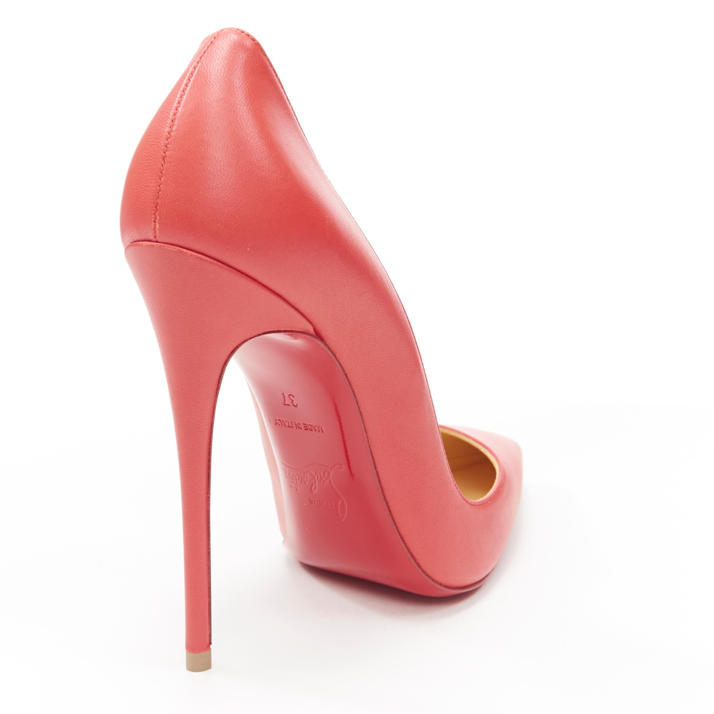 neu CHRISTIAN LOUBOUTIN So Kate 120 Lippenstift rot laether spitze Pigalle EU7 4