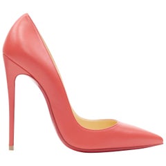 CHRISTIAN LOUBOUTIN So Kate 120 rouge lipstick pointu en cuir d'écorce EU7, neuf