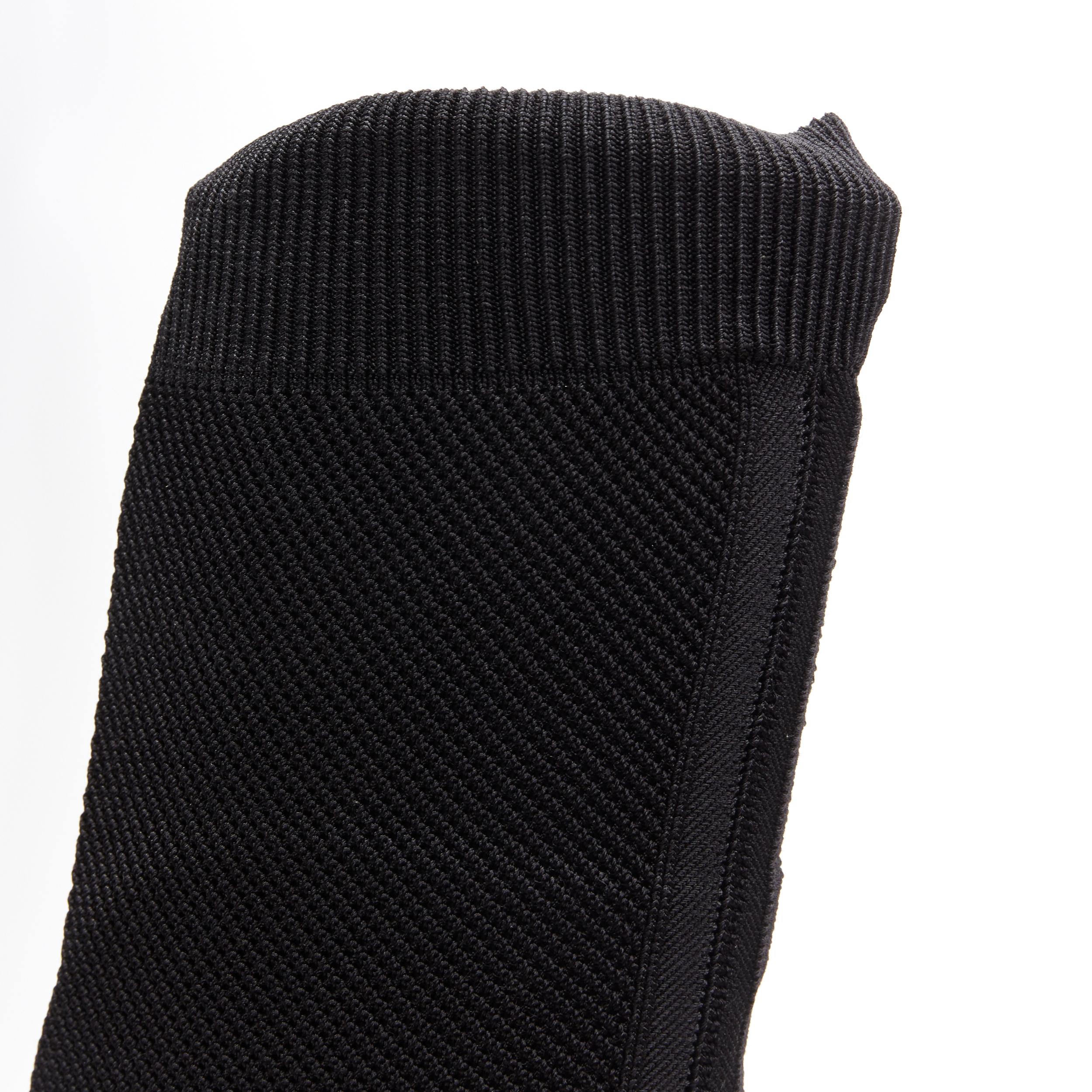 new CHRISTIAN LOUBOUTIN Souricette 100 black studded knee high sock boot EU37 2