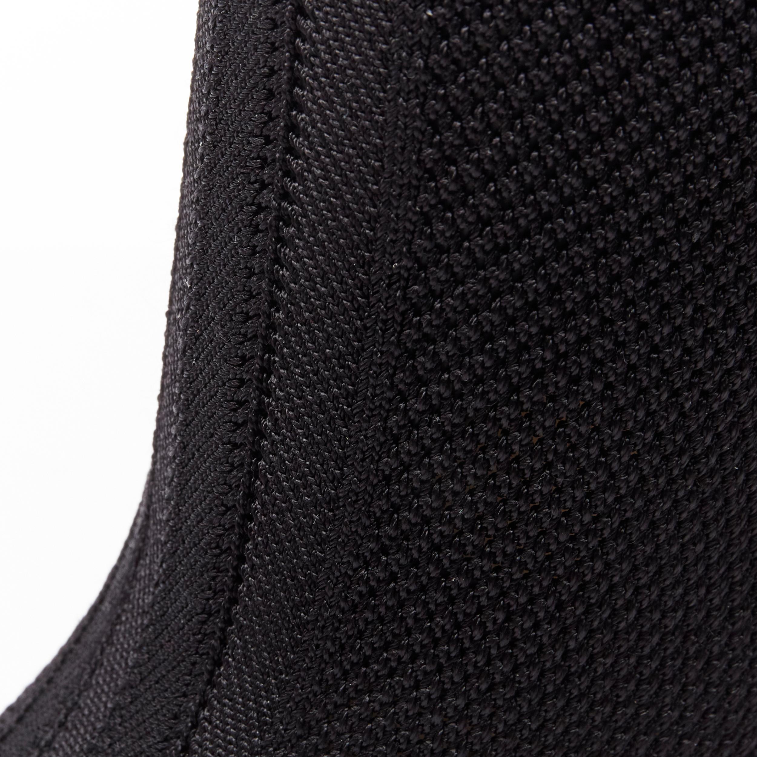 new CHRISTIAN LOUBOUTIN Taco Sock 85 black patent sock knit ankle boot EU38.5 2