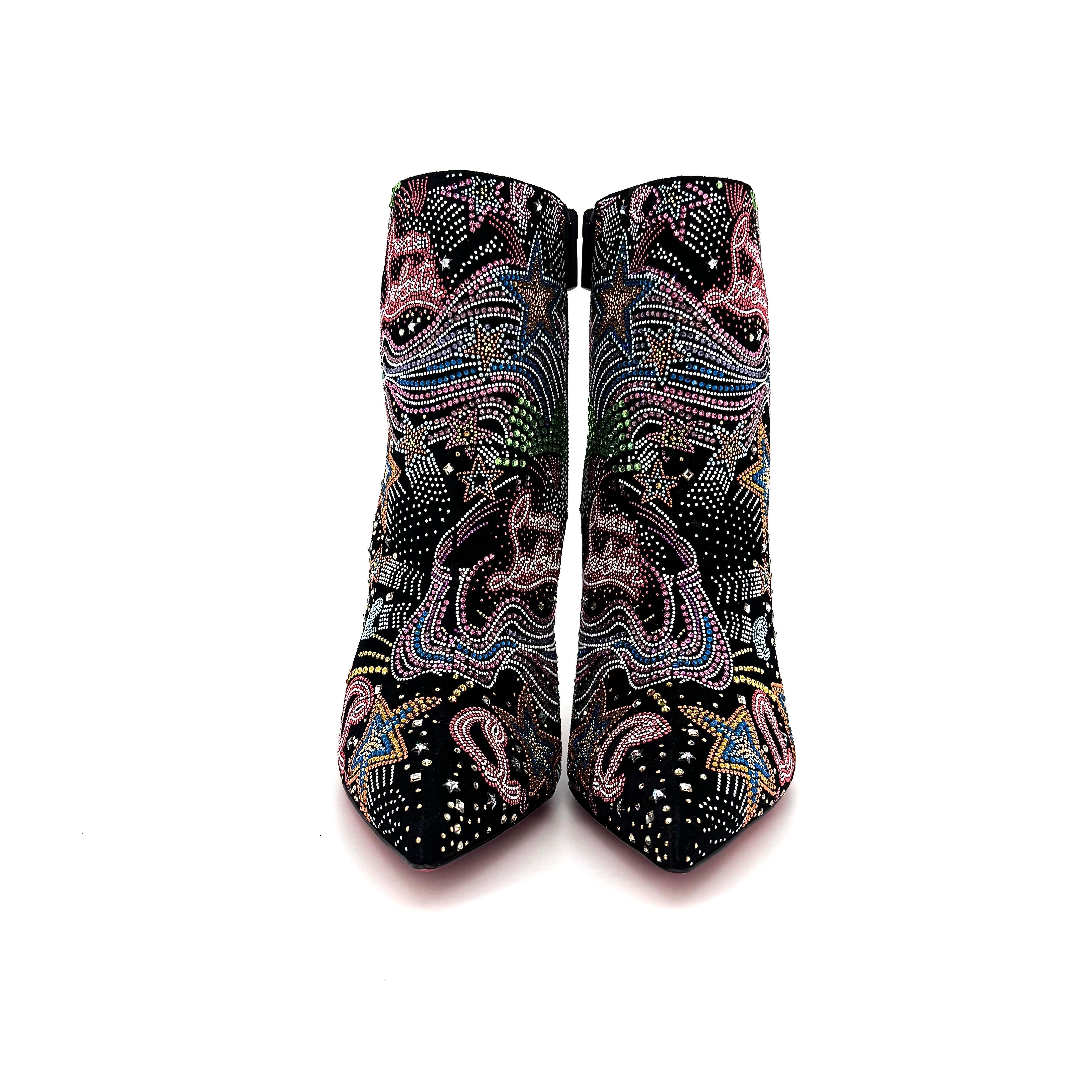 De las mujeres NUEVO Chritian Louboutin So Kate Botín Stiletto 37.5 Tachonado Cristal Embellecedor en venta