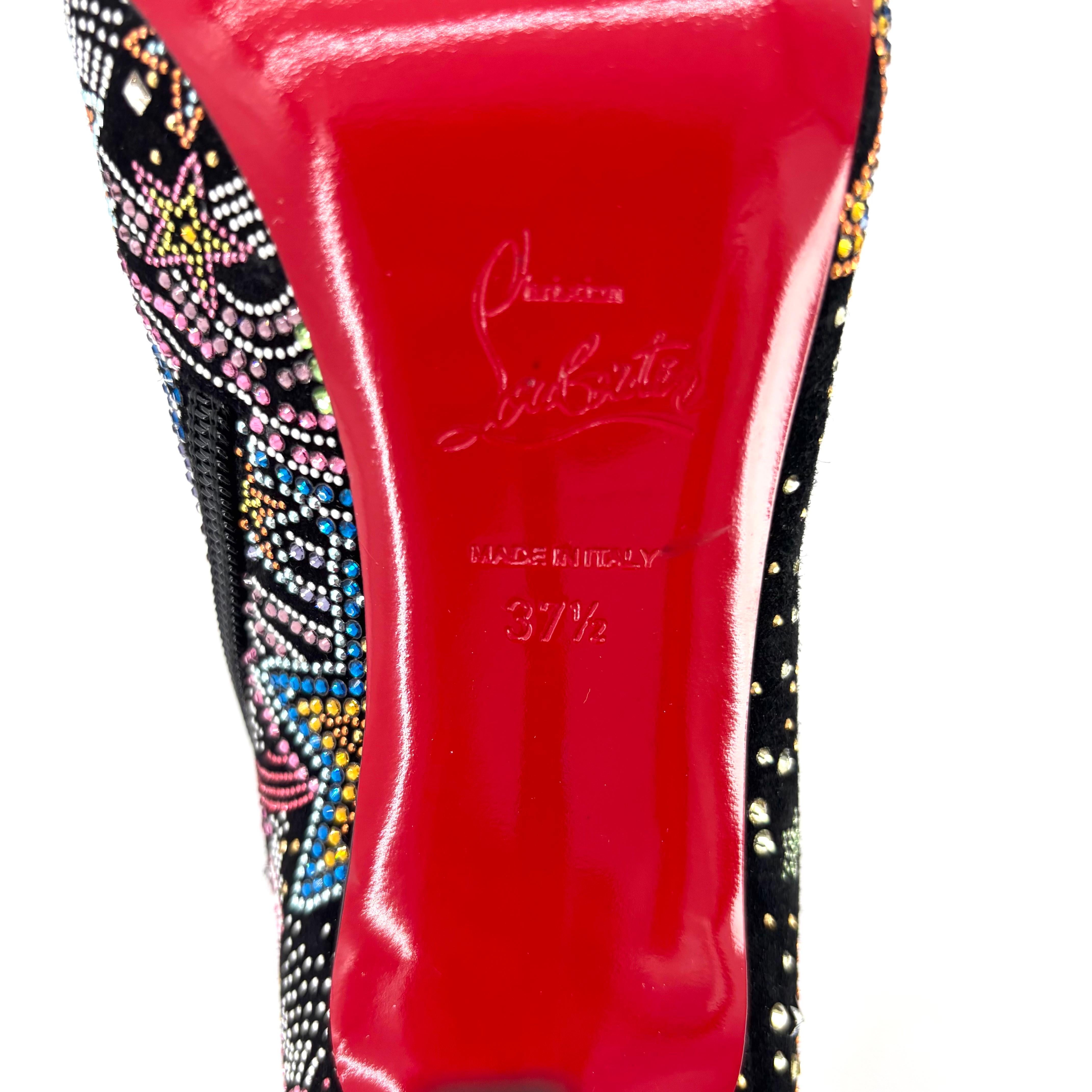 NUEVO Chritian Louboutin So Kate Botín Stiletto 37.5 Tachonado Cristal Embellecedor en venta 4