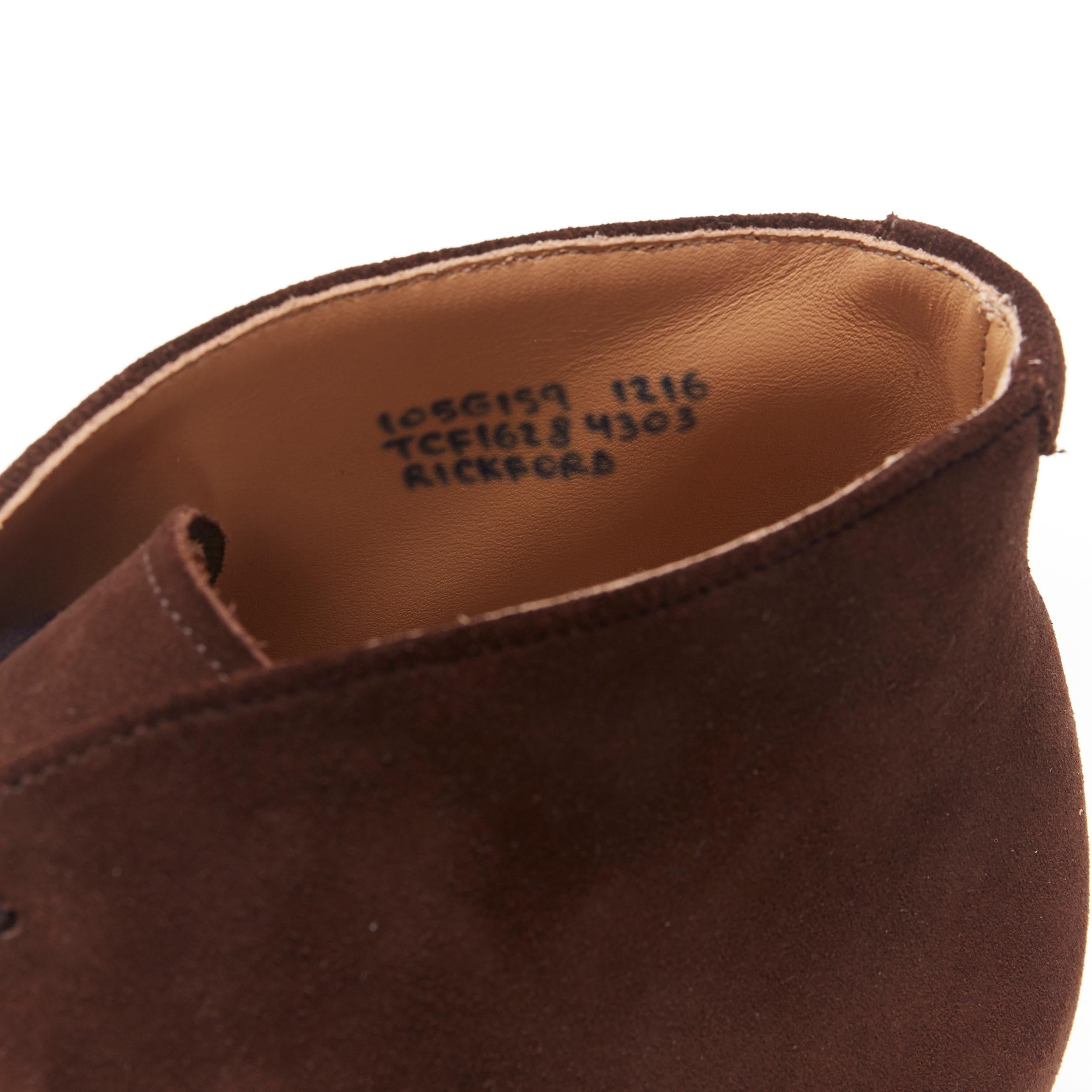 new CHURCH'S Rickford Superbuck brown suede chukka desert boots UK10.5 EU44.5 5