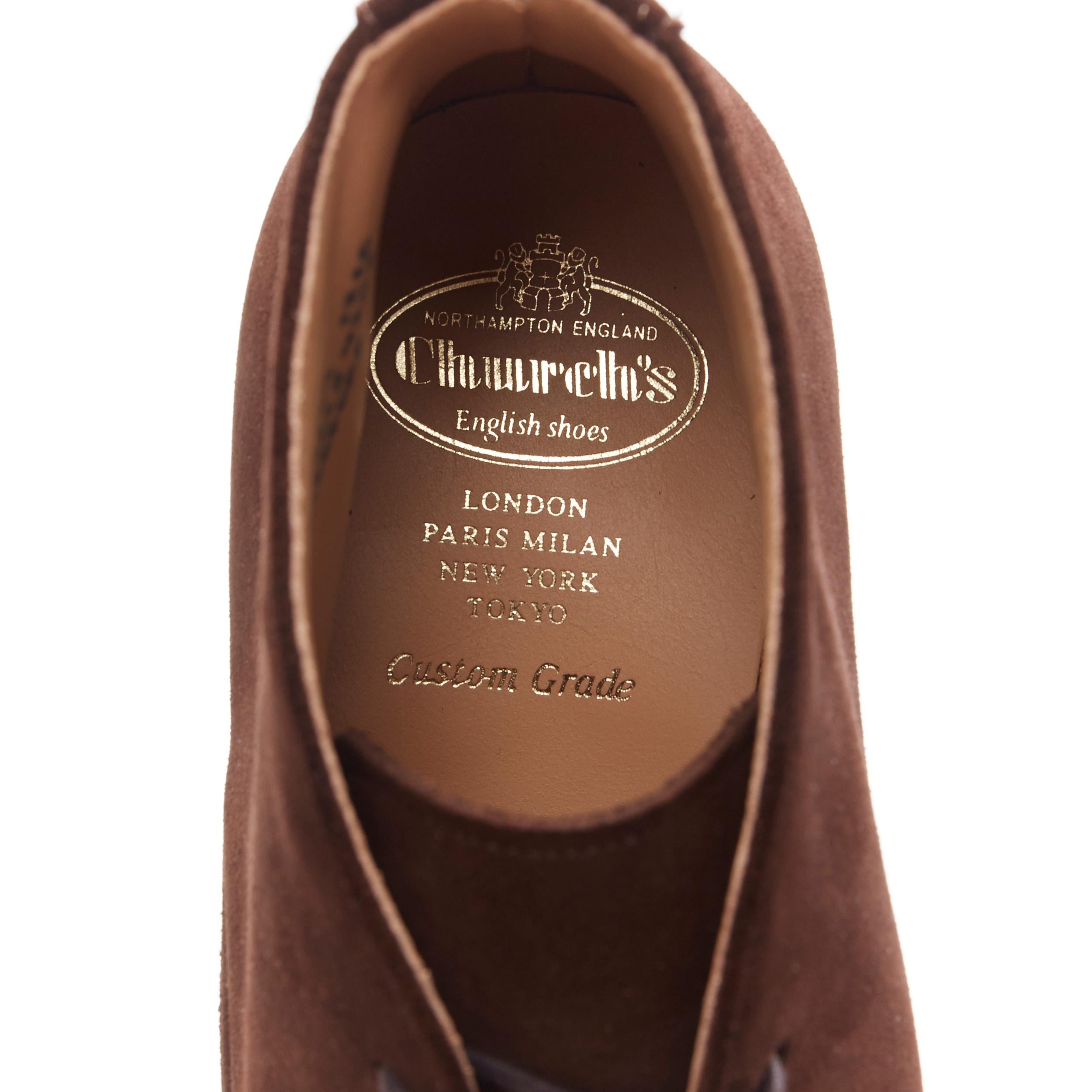 new CHURCH'S Rickford Superbuck brown suede chukka desert boots UK10.5 EU44.5 6