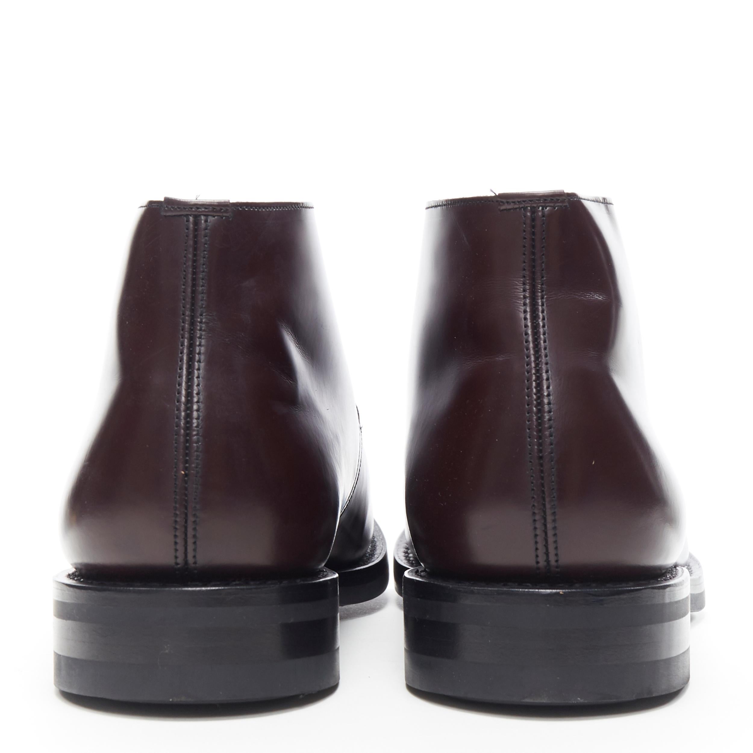 Men's new CHURCHS Ryder 3 Burgundy Bright Calf polished leather chukka boots UK11 EU45