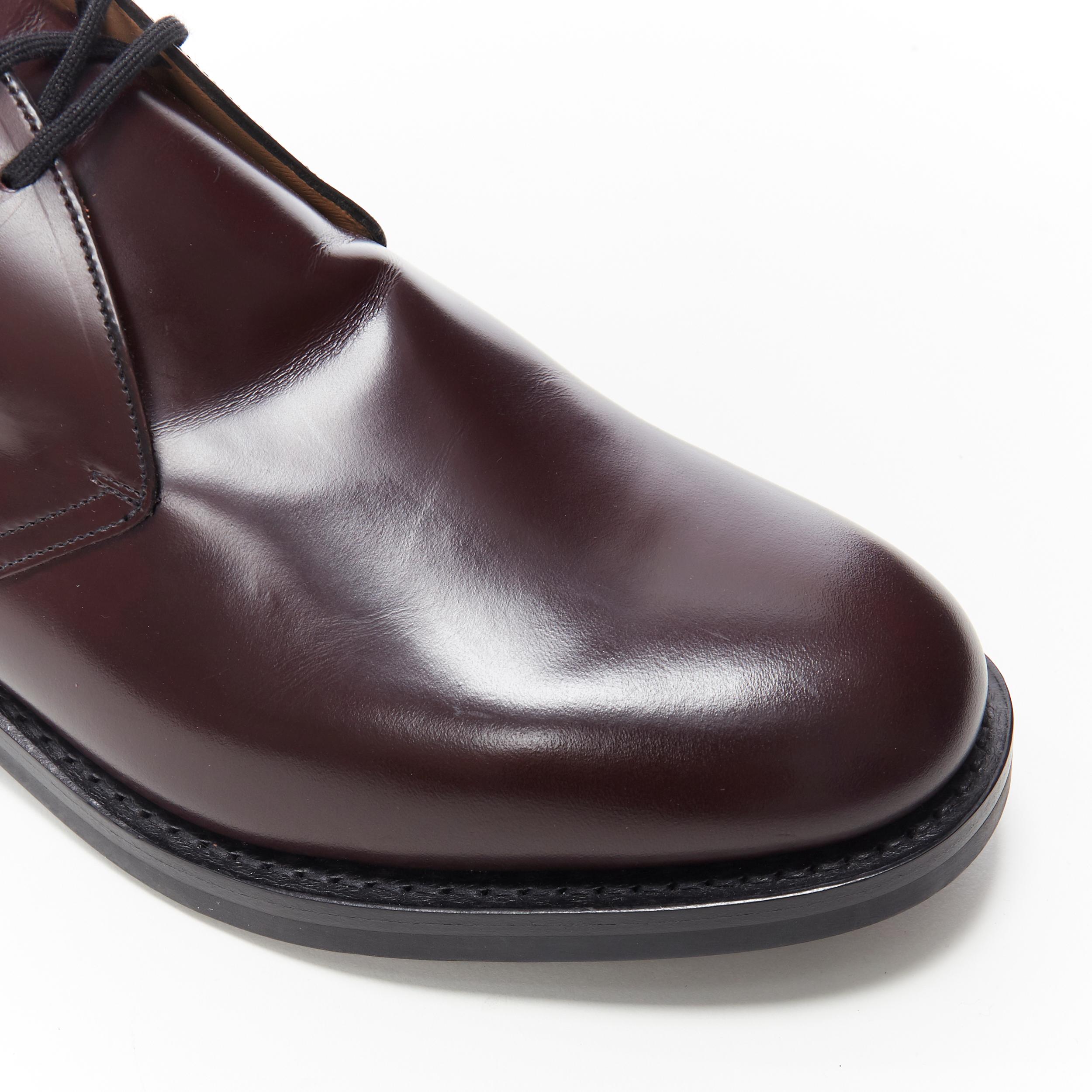 new CHURCHS Ryder 3 Burgundy Bright Calf polished leather chukka boots UK11 EU45 3