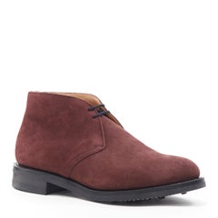 new CHURCH'S Ryder 3 Castoro burgundy red suede chukka desert boots UK8 EU42