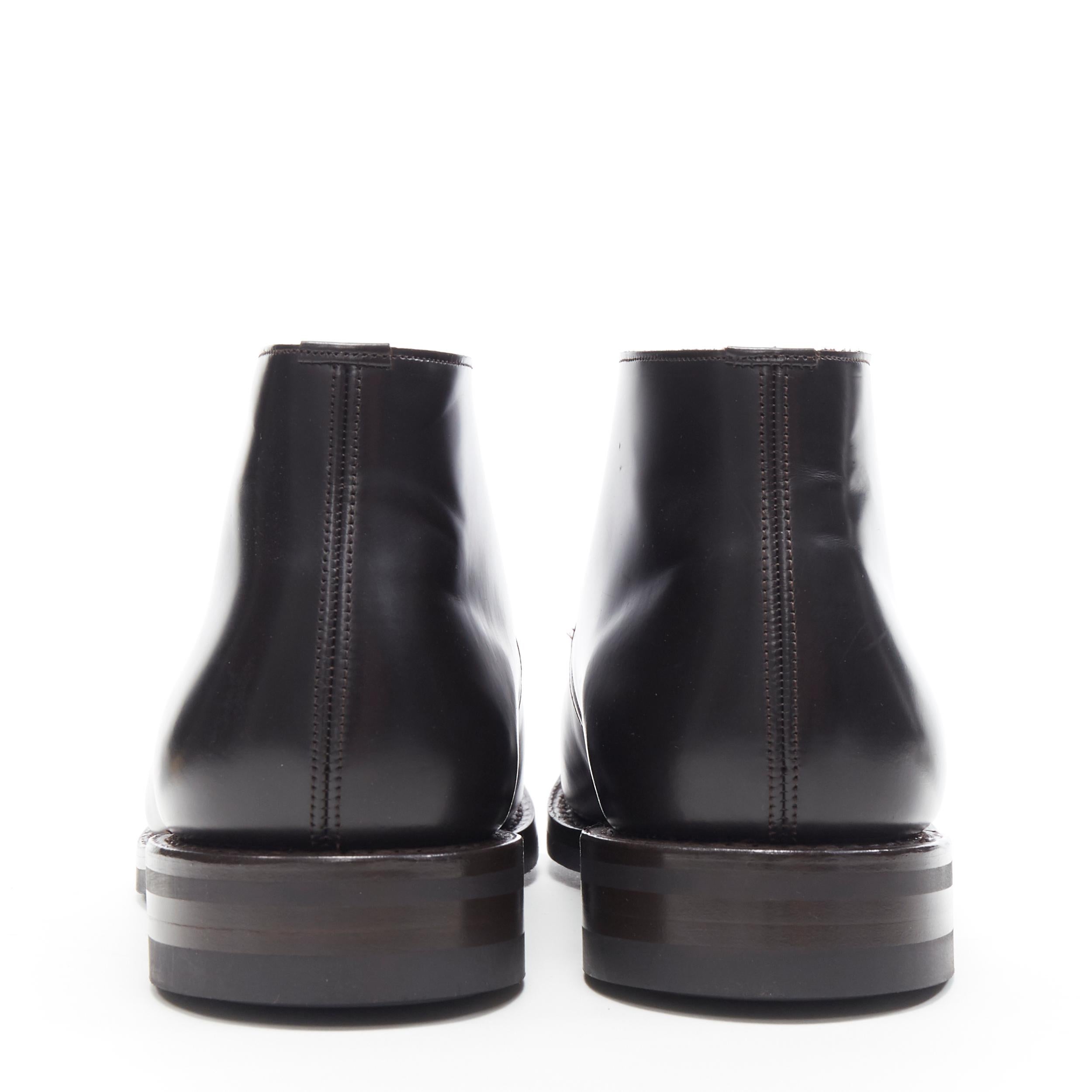 Black new CHURCH'S Ryder 3 Ebony Bright Calf dark brown leather desert boots UK11 EU45
