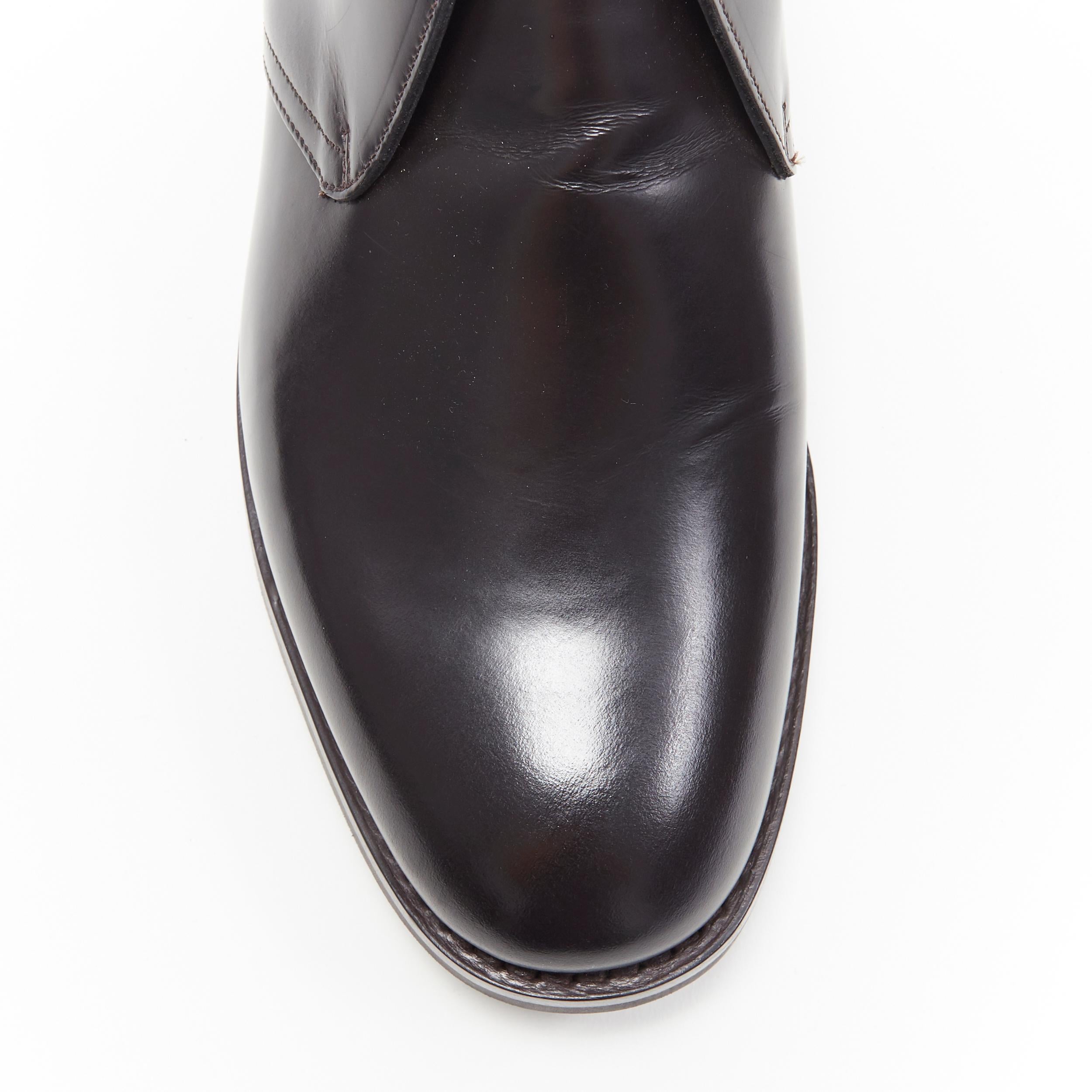 Men's new CHURCH'S Ryder 3 Ebony Bright Calf dark brown leather desert boots UK11 EU45