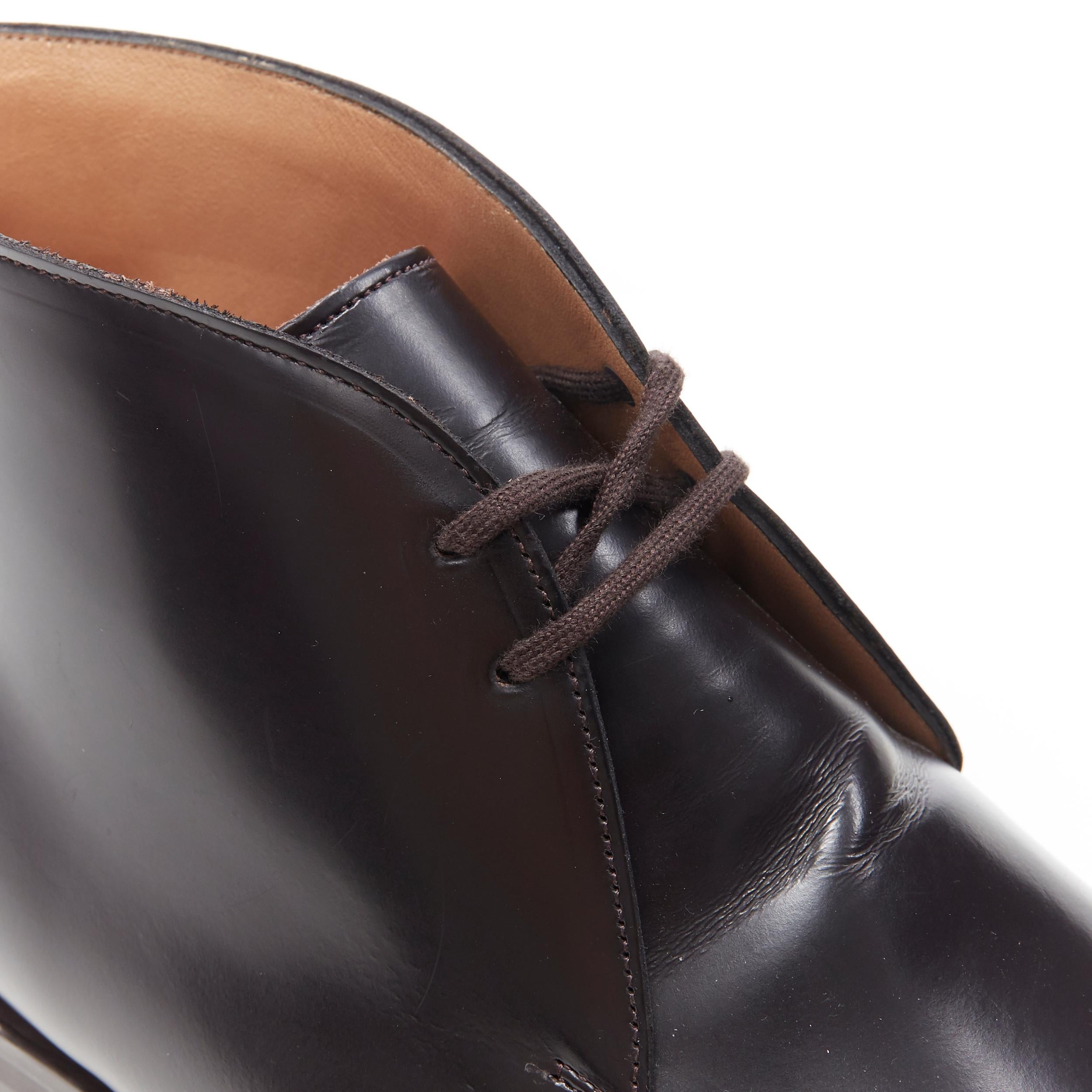 new CHURCH'S Ryder 3 Ebony Bright Calf dark brown leather desert boots UK11 EU45 1