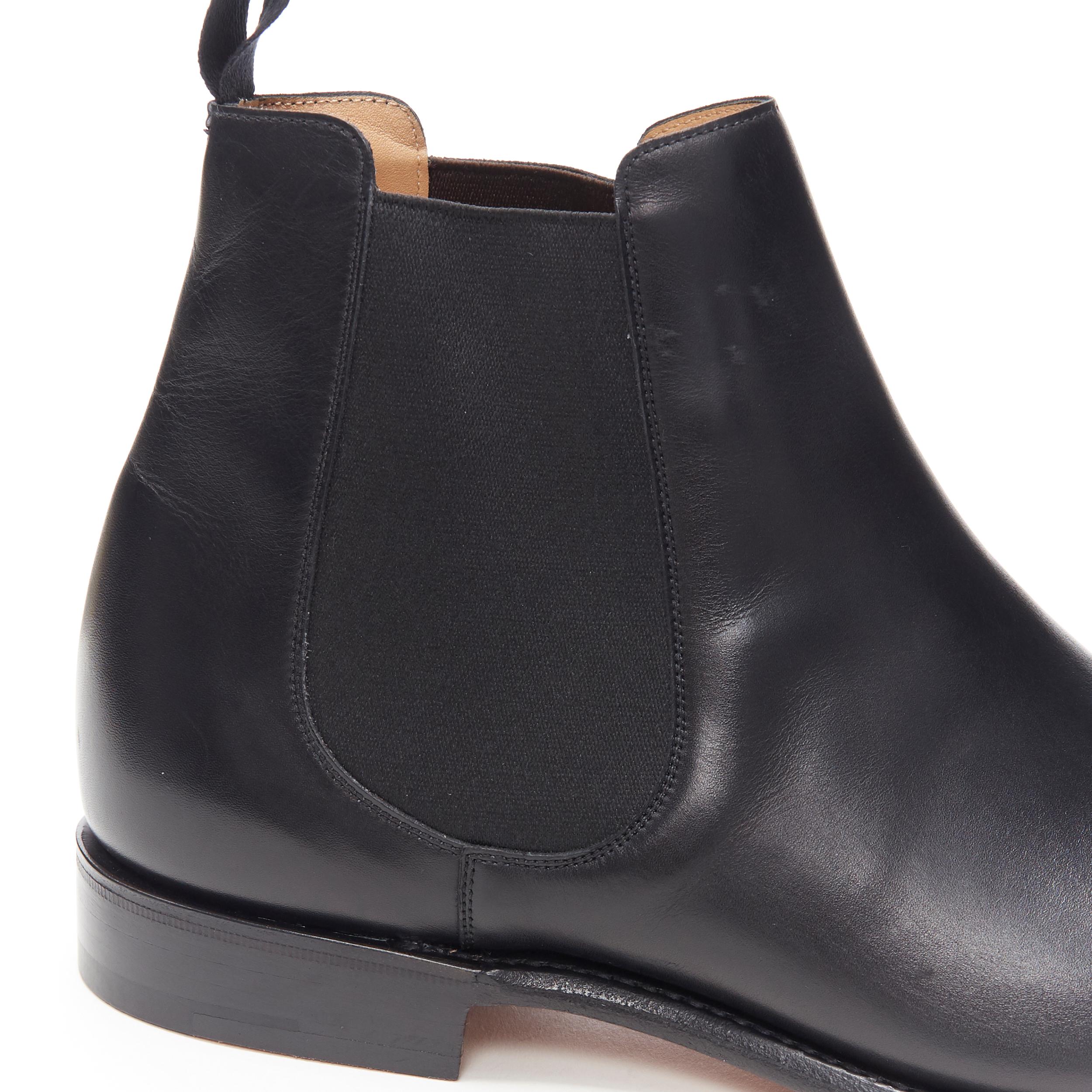 new CHURCH'S Ryehill 450 black calf leather round chelsea ankle boots UK10 EU44 2