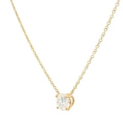 New Classic 14K Gold 0.55ct Diamond Solitaire Pendant On Adjustable Necklace