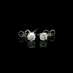 NEW Classic Platinum 0.40ctw VS G Round Martini Set Diamond Stud Earrings