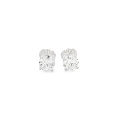 New Classic Solid 14k White Gold 1.07ctw Round Diamond Martini Stud Earrings