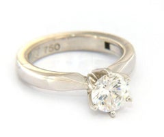 New Cliq Superfit Solitaire Semi Mount Ring in 18K White Gold
