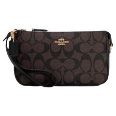 NEW Coach Black Nolita 19 Monogram Signature Canvas Pouch Clutch Purse Bag