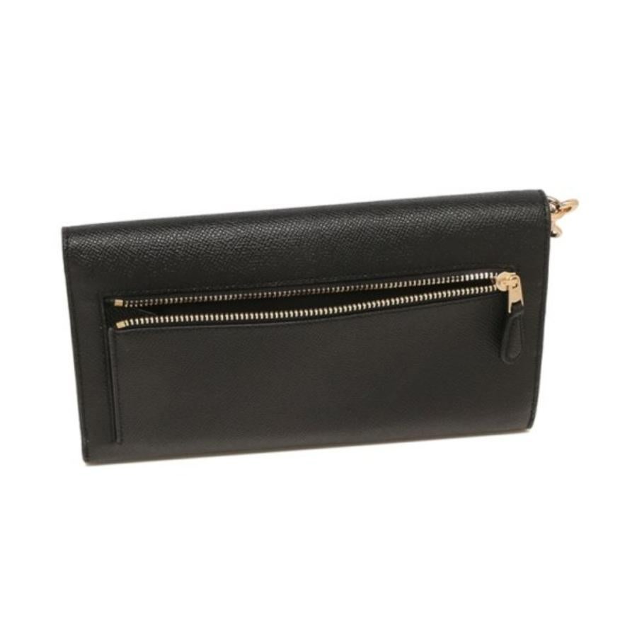 Women's NEW Coach Black Travel Crossgrain Leather Envelope Wallet Clutch Bag For Sale
