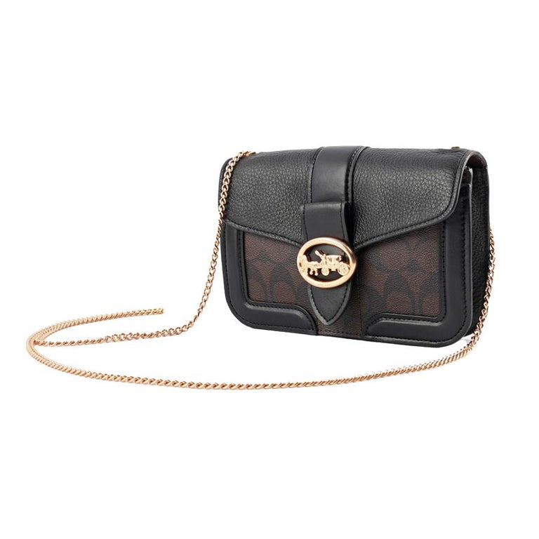 NEW Coach Brown Monogram Canvas Crossbody Bag For Sale at 1stDibs
