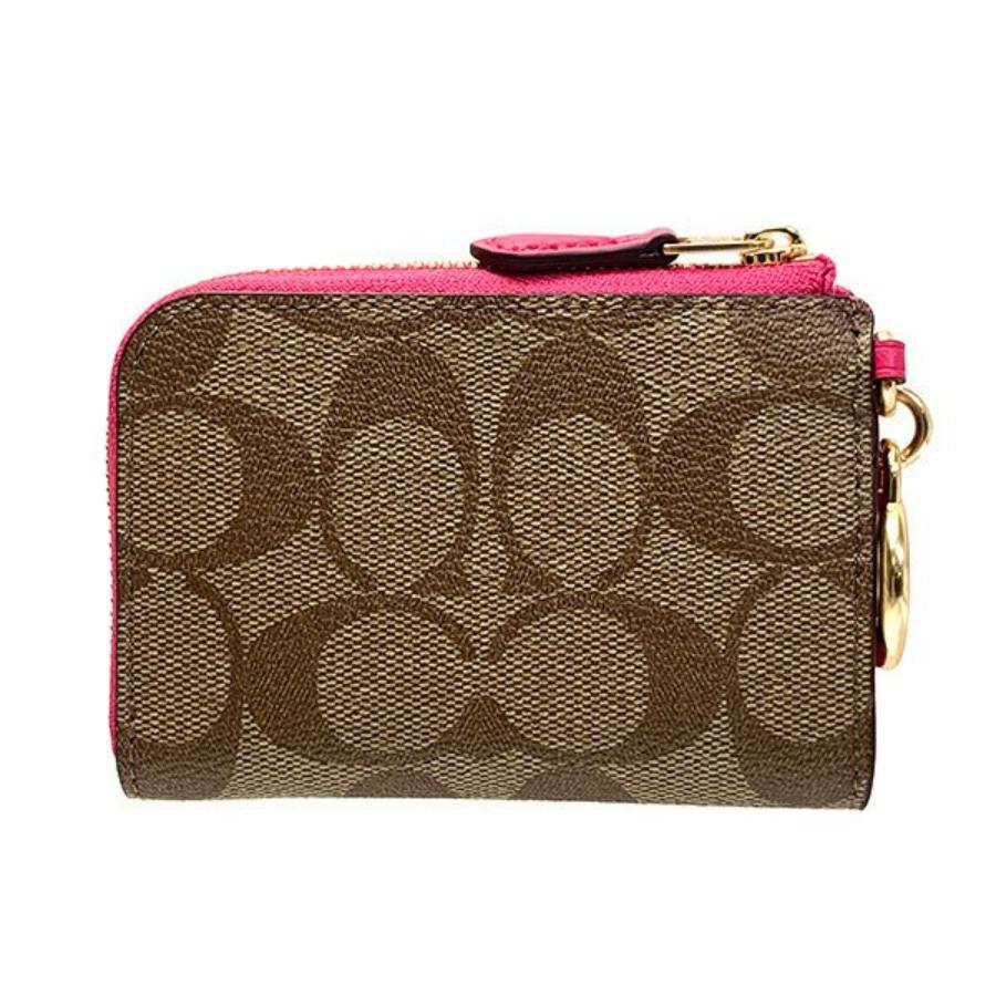 coach wallet pink and brown