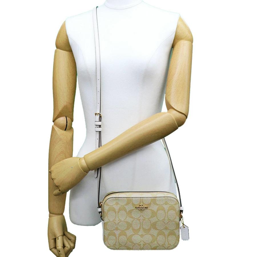 NEW Coach Brown White Mini Camera Bag Monogram Signature Canvas Crossbody Bag For Sale 4