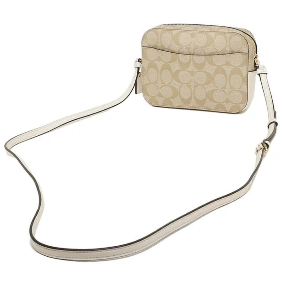 Women's NEW Coach Brown White Mini Camera Bag Monogram Signature Canvas Crossbody Bag For Sale