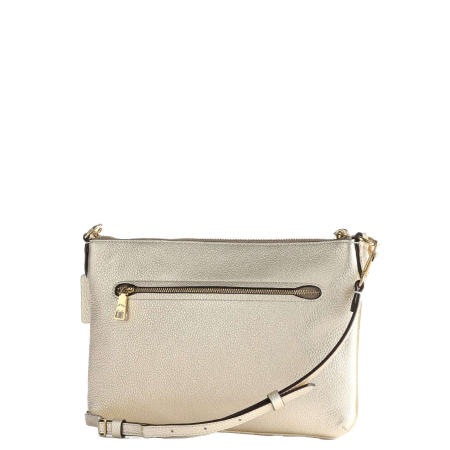 gold leather crossbody bag