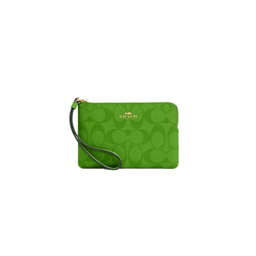 Pouch Bag With Signature Canvas Detail GREEN
