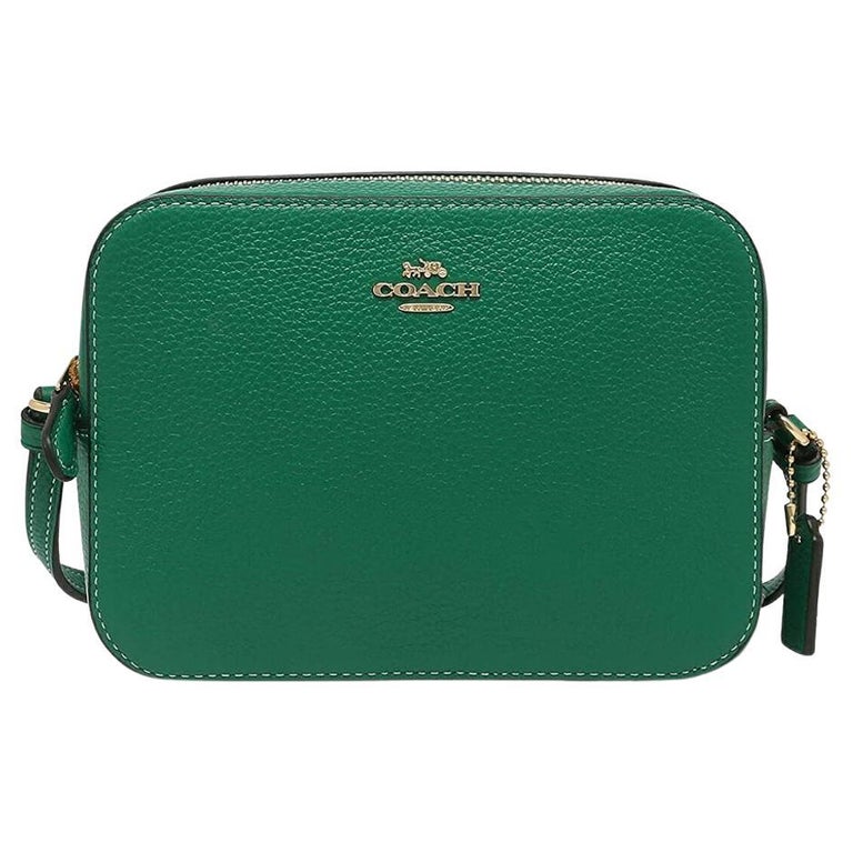 NEW Coach Green Mini Leather Camera Crossbody Bag For Sale at 1stDibs
