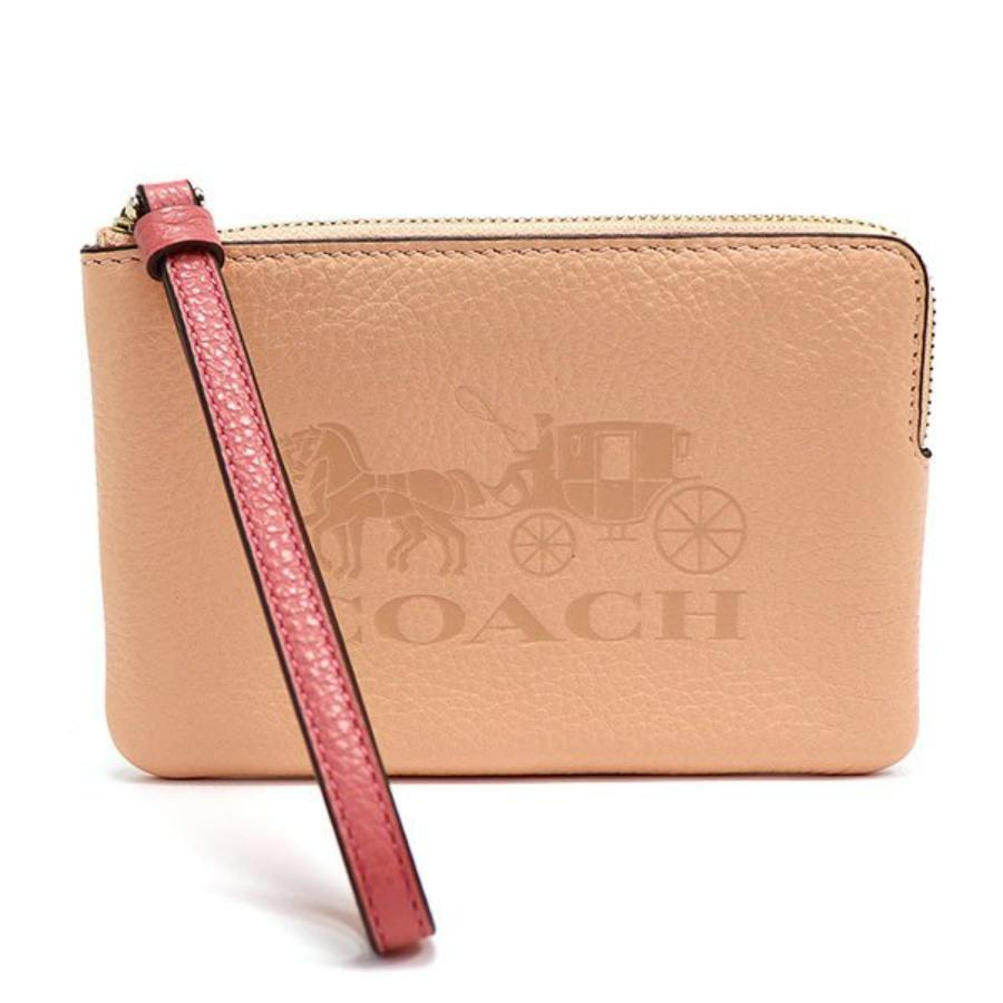 coach pink and brown wallet