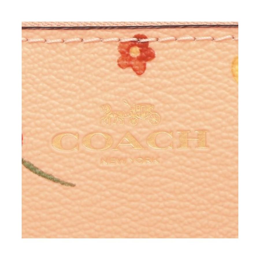 NEW Coach Pink Corner Zip Mystical Floral Print Canvas Wristlet Clutch Bag For Sale 8