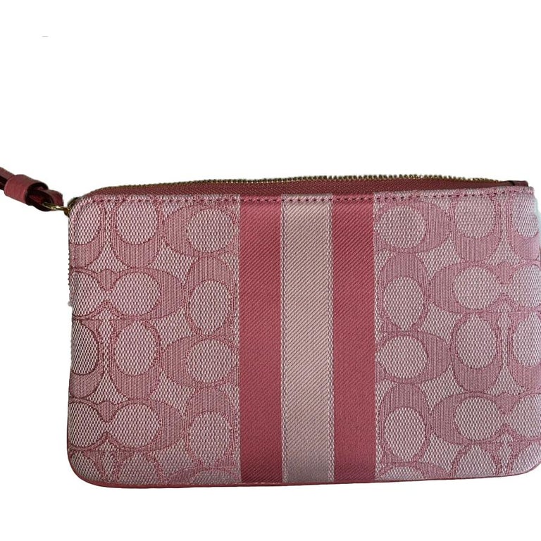 NEW Coach Brown L Zip Monogram Signature Canvas Card Case Wallet at 1stDibs   coach purse pink and brown, brown and pink coach wallet, coach wallet  pink and brown