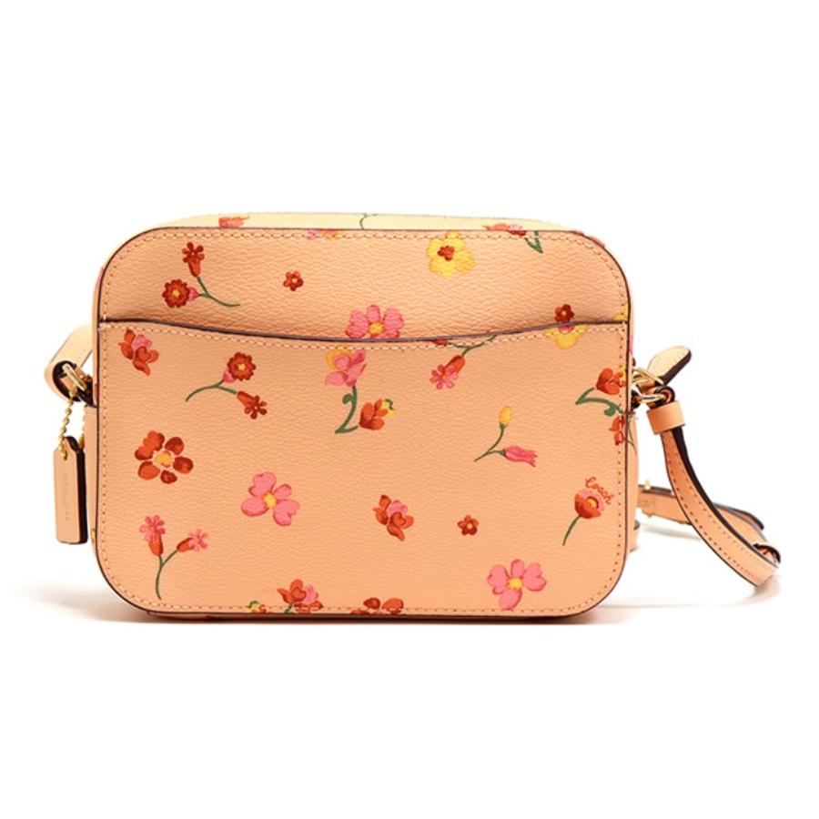Women's NEW Coach Pink Mini Mystical Floral Print Canvas Camera Crossbody Bag For Sale