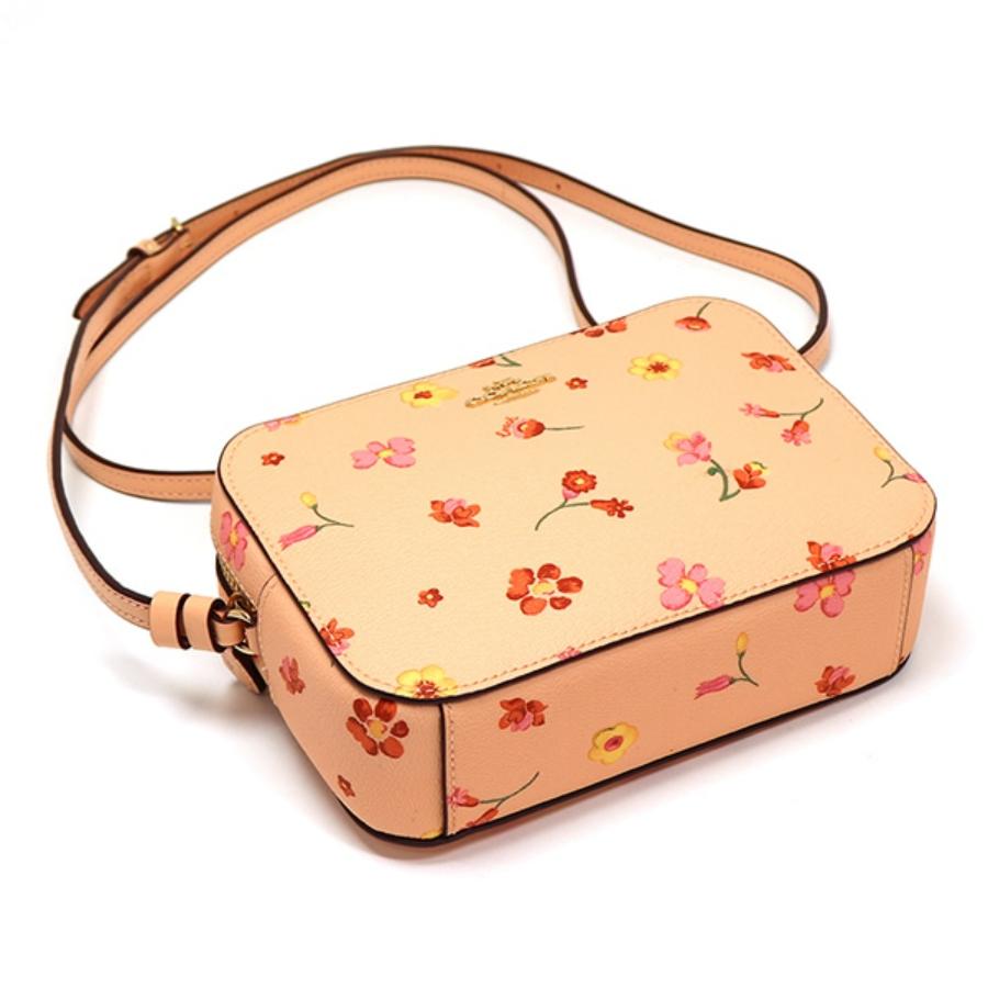 NEW Coach Pink Mini Mystical Floral Print Canvas Camera Crossbody Bag For Sale 2