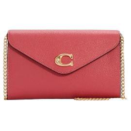 NEW Coach Pink Tammie Leather Clutch Crossbody Bag For Sale
