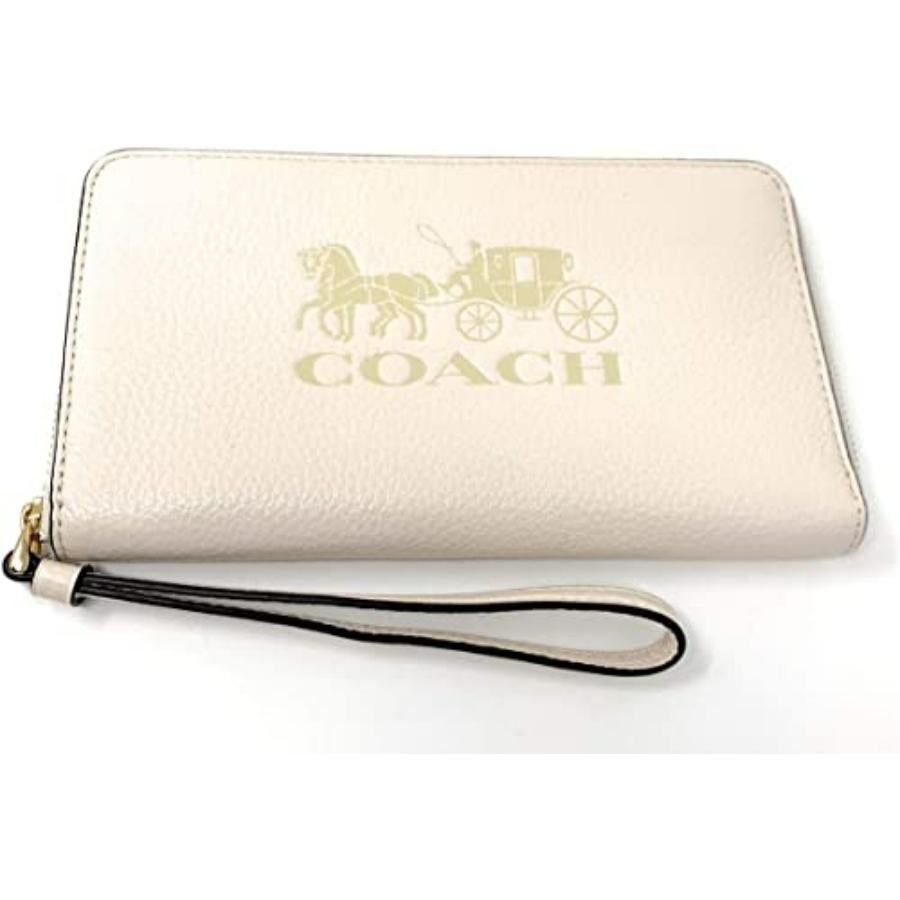 NEW Coach White Jes Large Leather Phone Wallet Clutch Bag For Sale 3