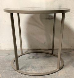 New Coffee or Side Table in Champagne Color with Smoked Mirrored Glass Top