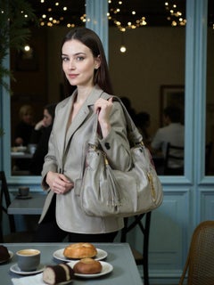 New Cole Haan Napa Leather Shoulder Bag in Taupe