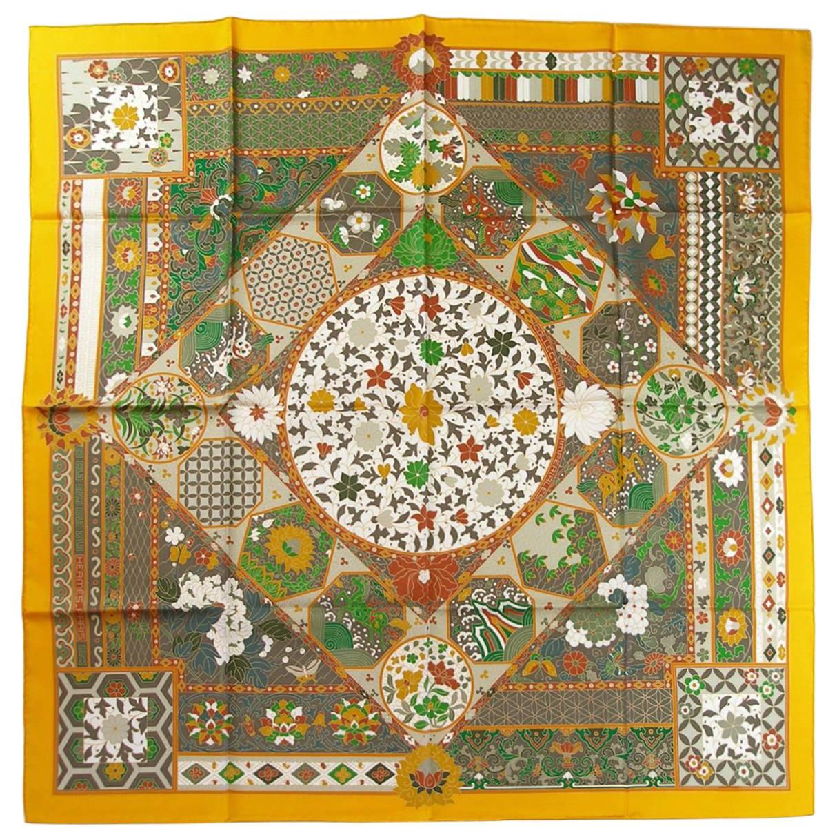 New Collection Hermès Impériales by C Baschet Scarf Silk Twill 90 cm / Like New
