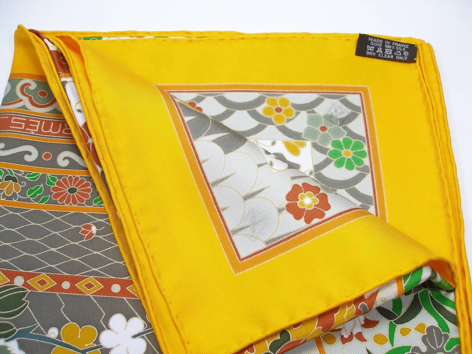New Collection Hermès Impériales by C Baschet Scarf Silk Twill 90 cm / Like New 2