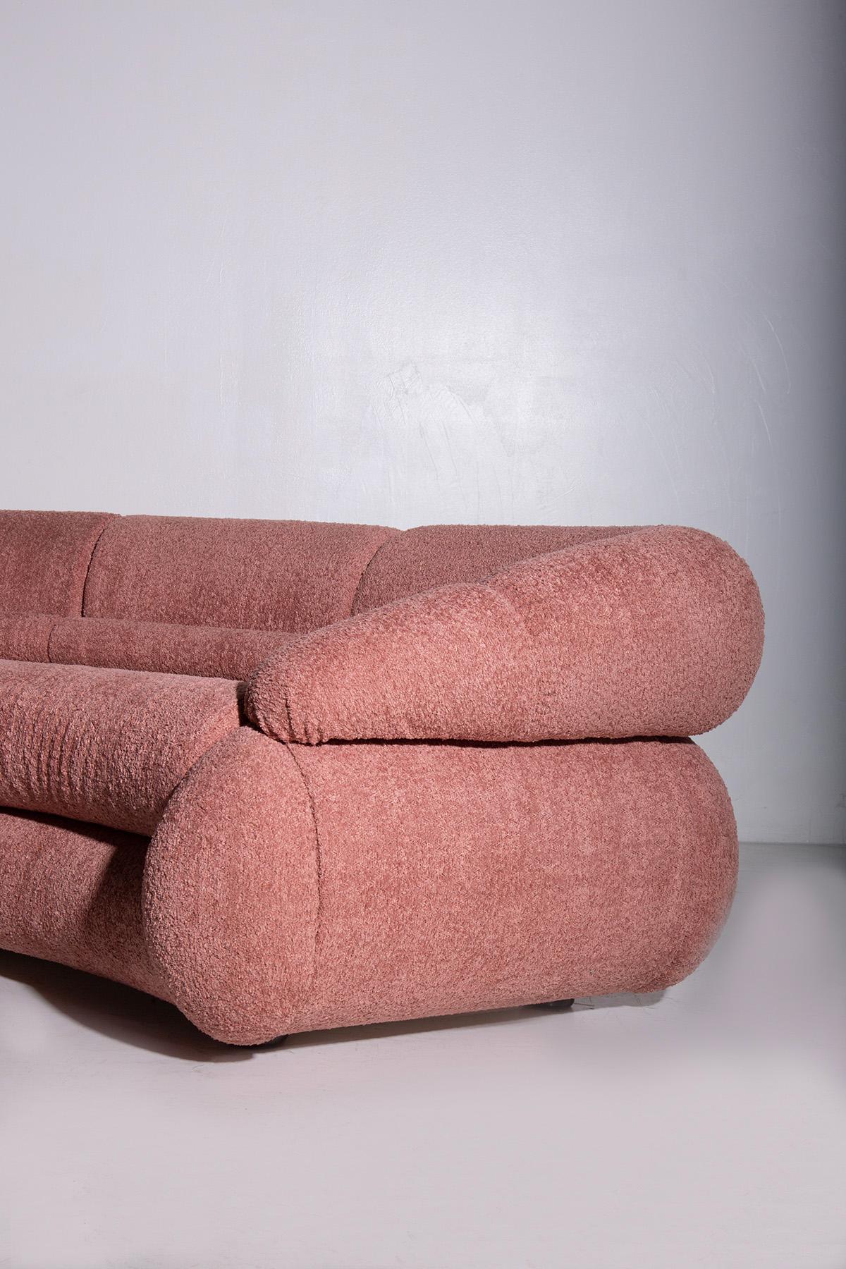 New Collection: ORBITA Pink Semicircular Sofa, Fuori Salone 2024 For Sale 1
