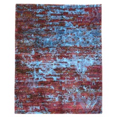 New Colorful Contemporary Abstract Wool Rug