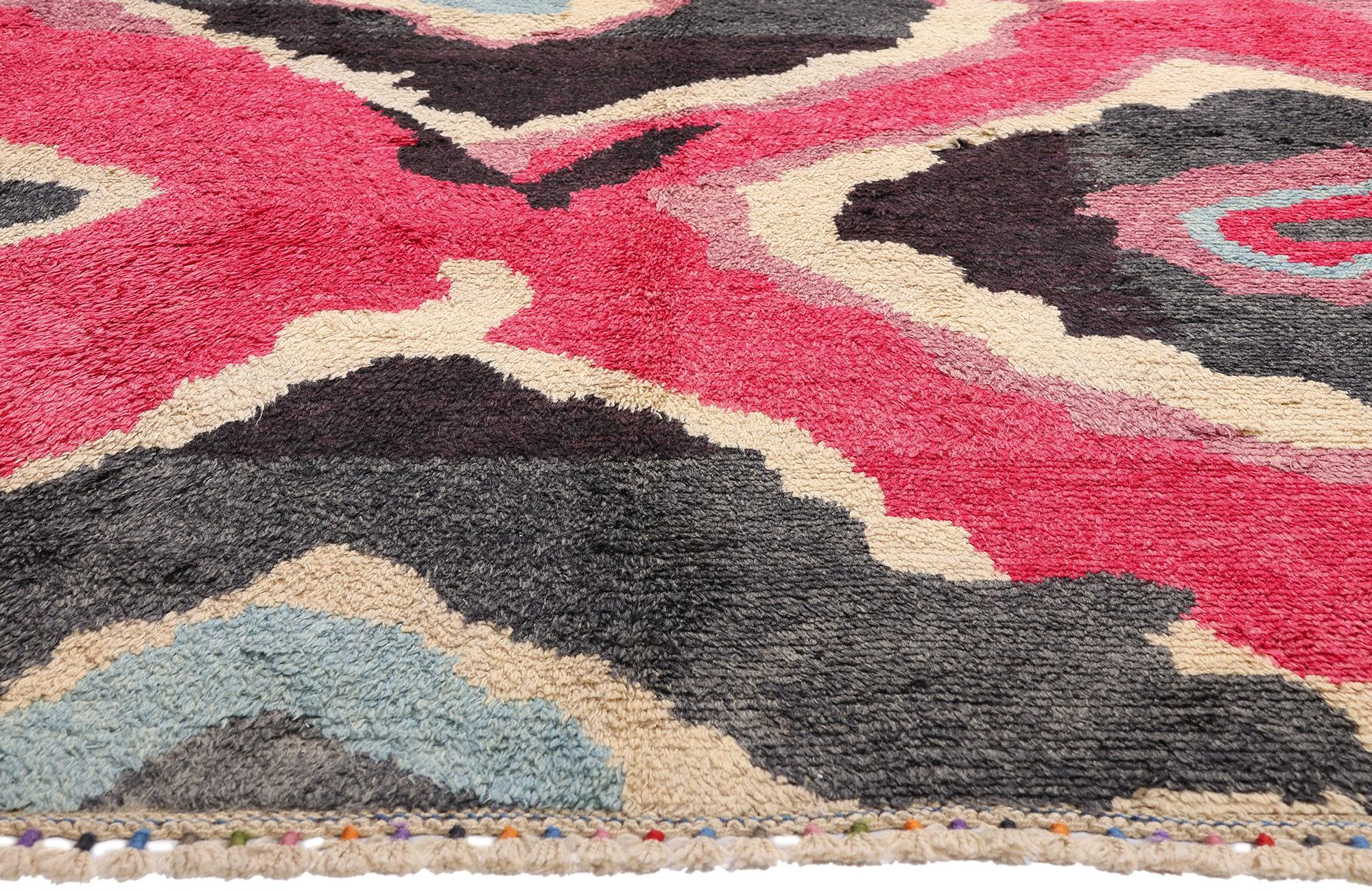 Neuer farbenfroher Contemporary Tulu-Teppich von Sonia Delaunay inspiriert im Zustand „Neu“ im Angebot in Dallas, TX