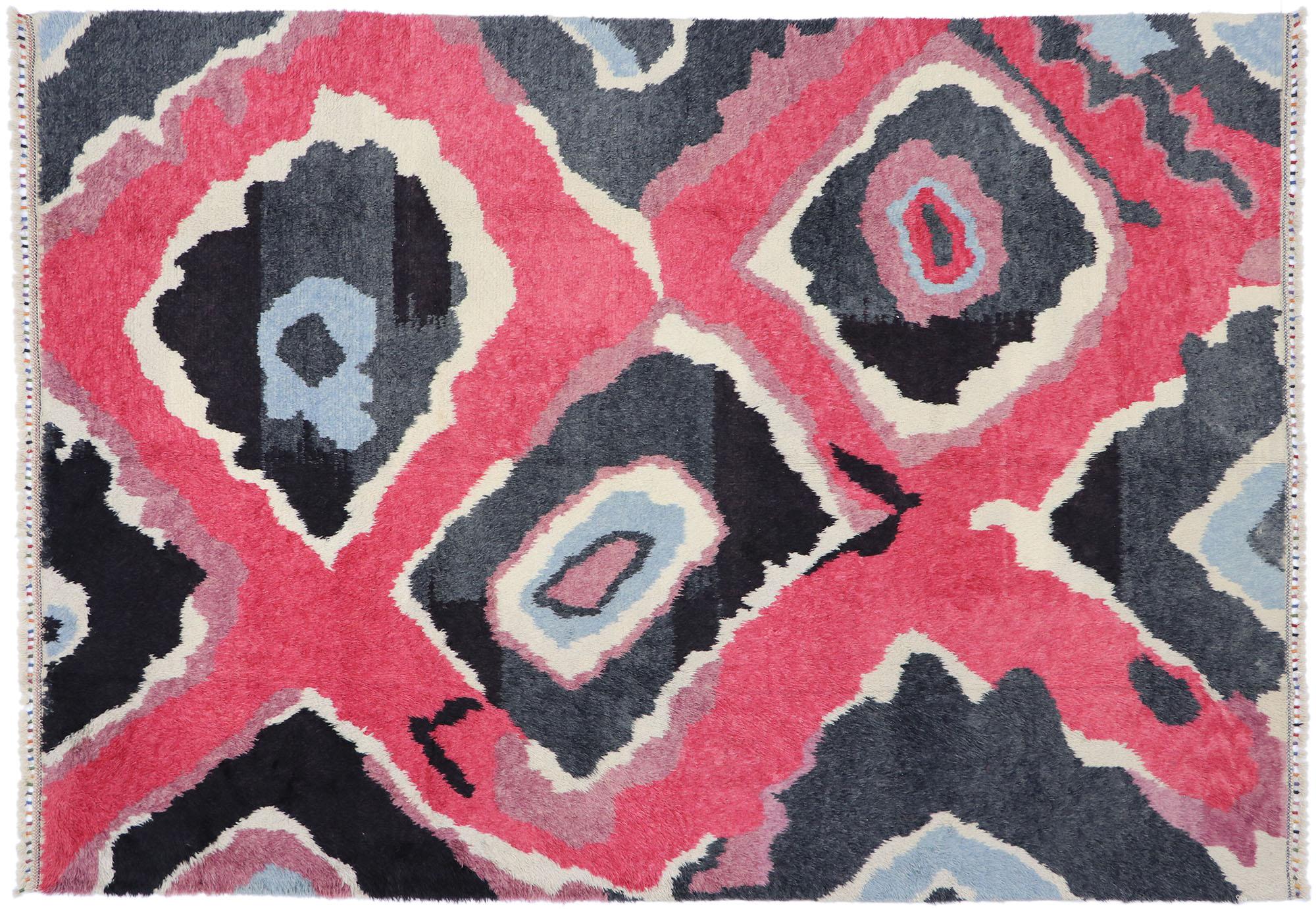 New Colorful Contemporary Tulu Carpet Inspired by Sonia Delaunay For Sale 2