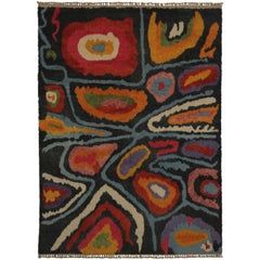 New Colorful Contemporary Tulu Shag Rug Inspired by Robert Delaunay