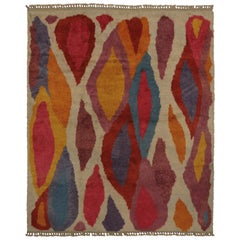 New Colorful Contemporary Tulu Shag Rug Inspired by Robert Delaunay