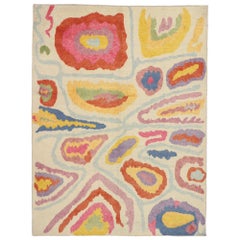 New Colorful Contemporary Tulu Shag Rug Inspired by Sonia & Robert Delaunay
