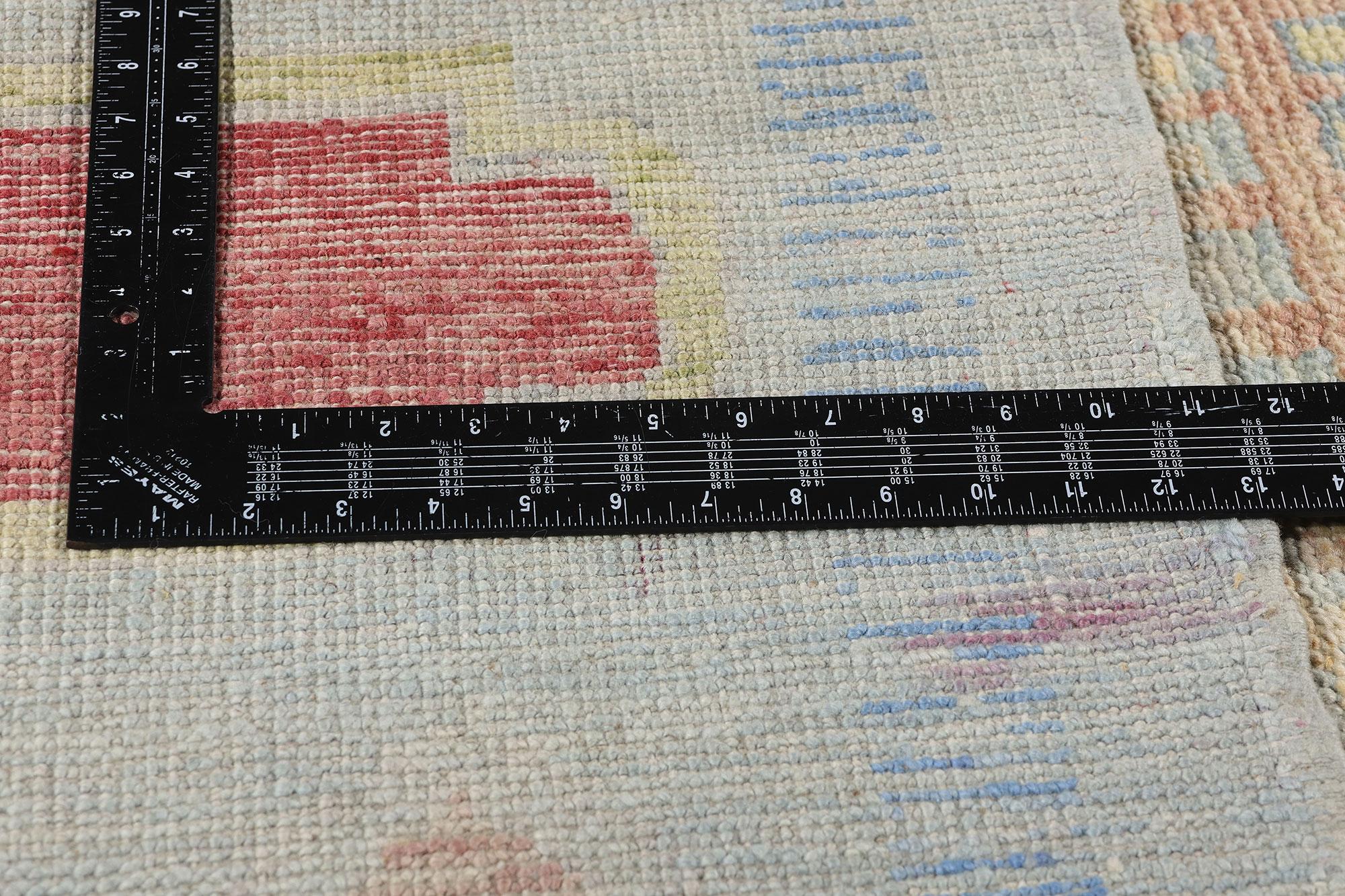 Nuovo tappeto turco Oushak colorato e contemporaneo con stile tribale Boho In condizioni Nuovo in vendita a Dallas, TX
