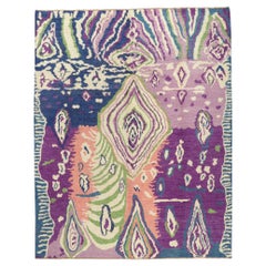Neuer farbenfroher Teppich im marokkanischen Stil, inspiriert von Georgia O'Keefe und Judy Chicago