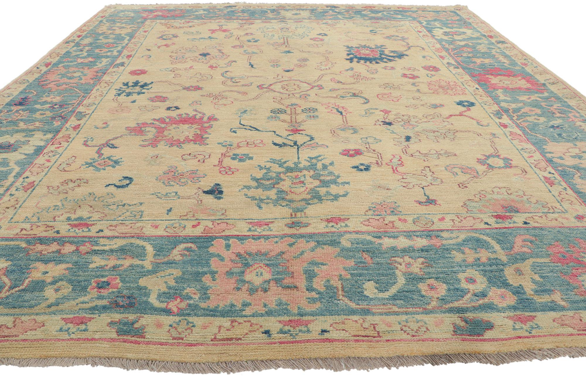 Pakistani New Colorful Oushak Rug with Modern Style For Sale