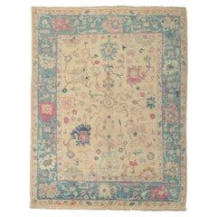New Colorful Oushak Rug with Modern Style